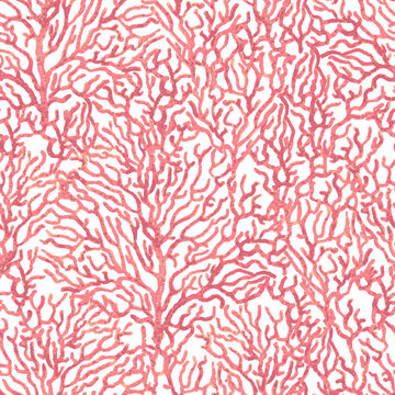 Coral seamless colorful solid pattern.