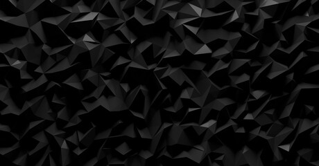 Modern black metal wall texture and wallpaper empty background low poly backdrop
