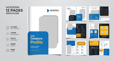 Creative and modern annual report company profile business proposal multipurpose brochure template
