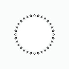 Circle Stars. Round Pattern Symbol - Vector.