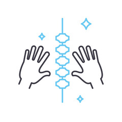 chropractic medicine line icon, outline symbol, vector illustration, concept sign