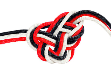 Heart shaped celtic knot symbol on white