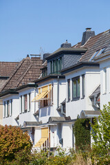 Weiße Reihenhäuser, Wohngebäude, Bremerhaven, Deutschland