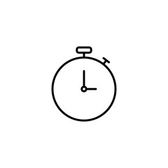 Stopwatch icon, logo. Chronometer, timer sign. Stopwatch icon isolated on white background. Vector illustration eps 10