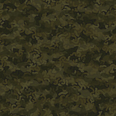 Digital camouflage seamless pattern. Abstract army or hunting masking ornament © Andrew