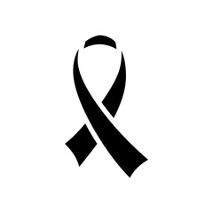 ribbon hiv glyph icon vector illustration