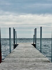 Fototapeta premium wooden pier in the sea