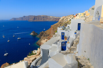 Fototapeta na wymiar Townscape of Oia in Santorini Island, Greece.