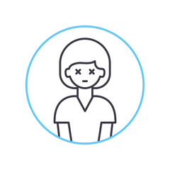 cash management line icon, outline symbol, vector illustration, concept sign