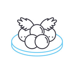 falafel line icon, outline symbol, vector illustration, concept sign