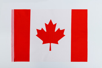 Fototapeta na wymiar Canadian flag on white background