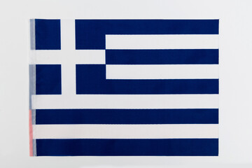 Greece flag on white background