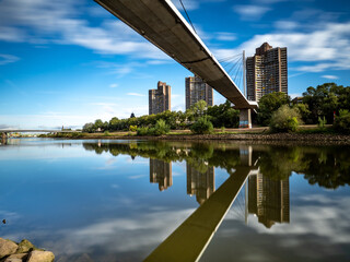 Mannheim Colloni Steg Neckaruferbebauung Nord