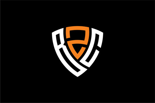 BZC creative letter shield logo design vector icon illustration