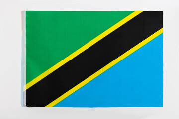 Tanzania flag on white background