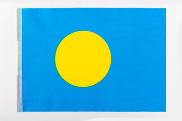 Palau flag on white background