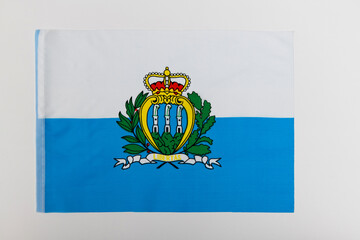 San Marino national flag on white background