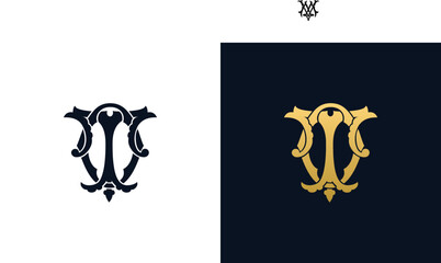 Decorative Vintage Initial letters OT monogram. Suitable for tattoo studio, salon, boutique, hotel, college, retro, interlock style