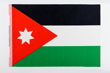 Jordan national flag on white background