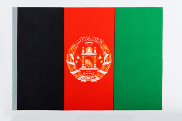 Afghanistan flag on white background