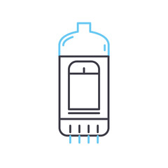 lamp electronics line icon, outline symbol, vector illustration, concept sign