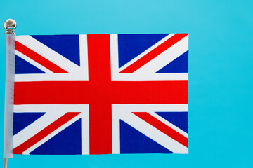 British flag on blue background