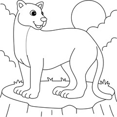Puma Animal Coloring Page for Kids