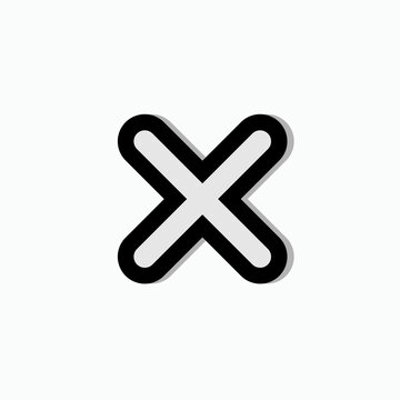 Cross Geometric Basic Shape Icon. Multiply Sign and Symbol for Design, Presentation, Website or Apps Elements – Vector.    
