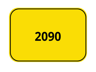 Ortseingangsschild Jahreszahlen - 2090