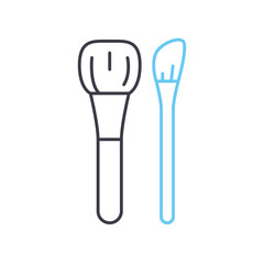 round shadow brush line icon, outline symbol, vector illustration, concept sign