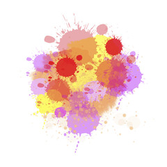 Colorful watercolor illustration on white background - 7