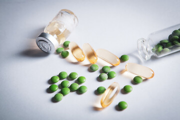 medicinal capsules on the table