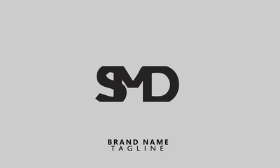 SMD initial logo template, vector illustration for Brand Monogram