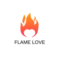 Illustration vector graphic of logo template flame love