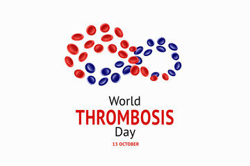 World Thrombosis Day 13 October. Design vector illustration with Thrombosis symbol