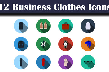Business Clothes Icon Set