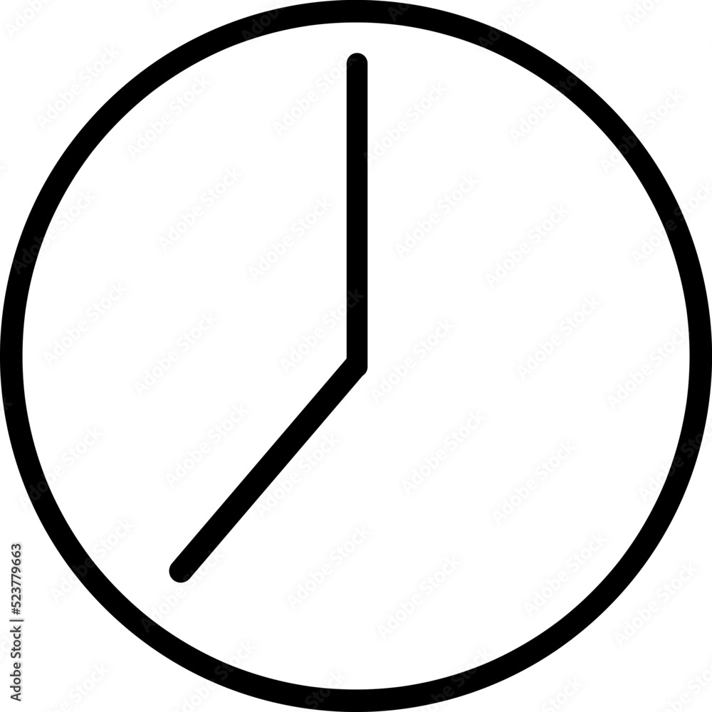 Poster clock and time icon vector symbol design on white background..eps