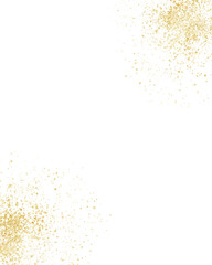 Golden paint splash, splatter, drops. Gold stain texture. Isolated png illustration, transparent background. Asset for overlay, montage, collage, pattern, mark making, greeting, invitation card.