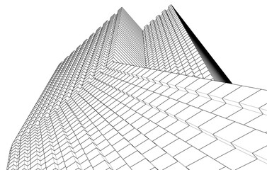 Fototapeta premium Modern architecture vector 3d illustration