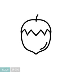 Hazelnut isolated design vector icon. Fruit sign