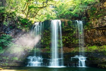 Sgwd Yr Eira Waterfall, Four Waterfalls Walk, Brecon Beacons, Wales, England