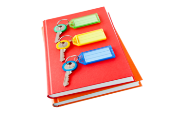 Schlüsselanhänger mit Büchern Hintergrund transparent