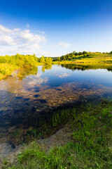 Pond out in the countryside during a summer day, Ohio
