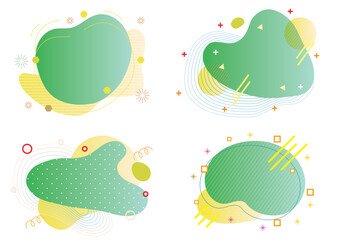 幾何学模様とかわいいフレームセット