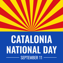 Catalonia National Day banner. Holiday on September 11. Vector template for typography poster, flyer, greeting card, etc