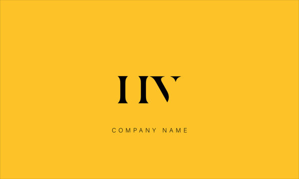 HV, VH Abstract Letters Logo Monogram