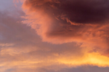Expressive dramatic cloudscape with vibrant colors