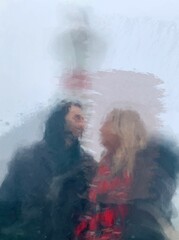 lovers looking each other