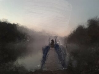 person in the fog