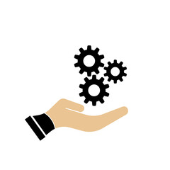 Installation and support icon isolated on white background.